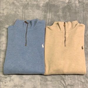 Ralph Lauren 1/4 zip sweaters (2)